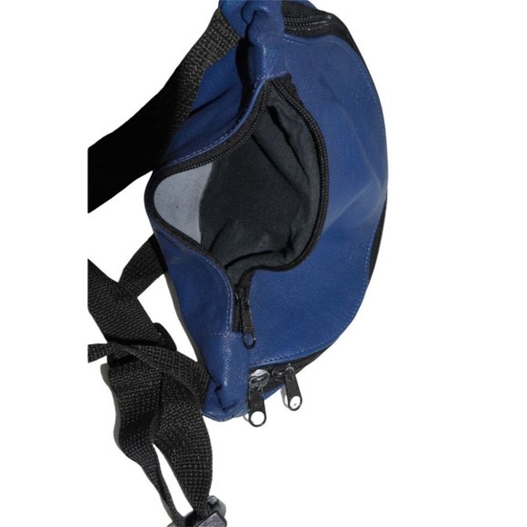 Fanny Pack, Cobalt Blue Leather, Waist Pack, Hip Purse, Retro Accessories Unisex - Picture 9 of 10